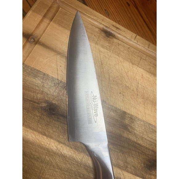 Stainless Steel One Piece Nu-Wave Kichen Knife Set Of 5 With Block - Picture 6 of 15